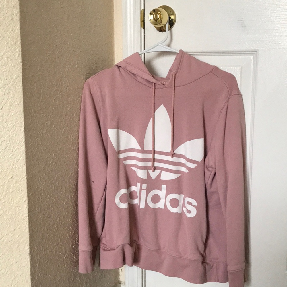 Adidas trefoil pink women’s hoodie